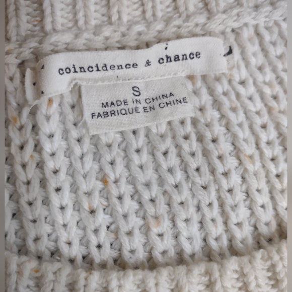 Anthropologie Coincidence and Chance Speckled Sweater Elbow Patches Sz S - Picture 3 of 4